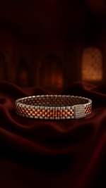 Load image into Gallery viewer, Dual Tone Silver-Rose Gold Box Chain Bracelet