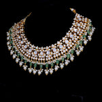 Load image into Gallery viewer, Omisa Emerald Pearl Bridal Necklace