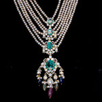 Load image into Gallery viewer, Omisa Emerald Moti Rani Haar Necklace