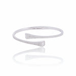 Load image into Gallery viewer, Modern Pave Open Silver Bangle Bracelet