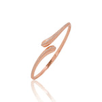 Load image into Gallery viewer, Rose Gold Open Curve Zircon Cuff Bracelet