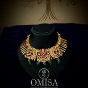 Floral Emerald Choker Necklace