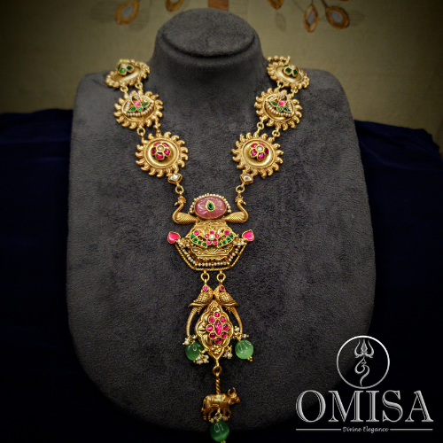 Heritage Motif Kundan Long Necklace