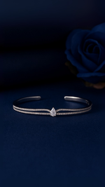 Load image into Gallery viewer, Slimline Designer Marquise Diamond Cuff
