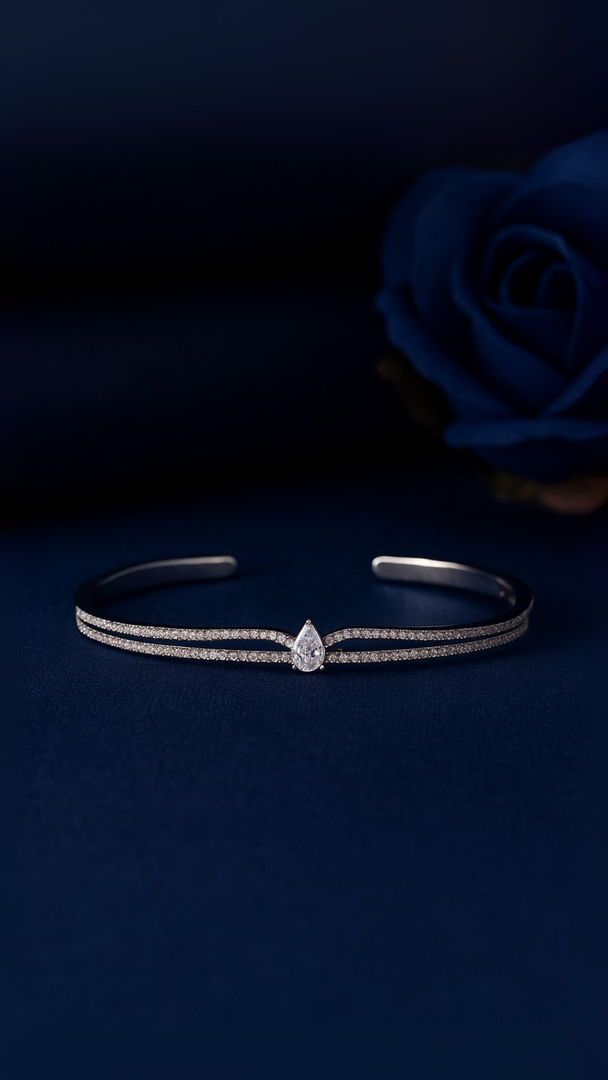 Slimline Designer Marquise Diamond Cuff