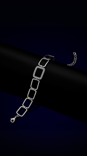 Contemporary Geometric Link Bracelet