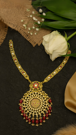 Load image into Gallery viewer, Regal Kundan Polki Bridal Necklace
