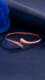 Load image into Gallery viewer, Rose Gold Open Curve Zircon Cuff Bracelet
