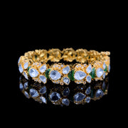 Green Polki leaf Bracelet