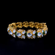 Green Polki leaf Bracelet