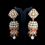 Load image into Gallery viewer, Rombus Tops Polki Jhumka
