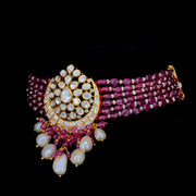 Omisa Ruby Pearl Bridal Choker