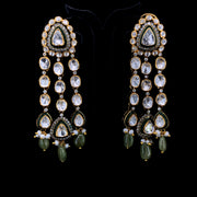 Omisa Emerald Dangler Polki Earrings