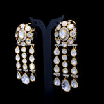 Load image into Gallery viewer, Three Line Polki Ear Rain Drop
