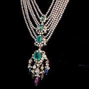 Omisa Emerald Moti Rani Haar Necklace
