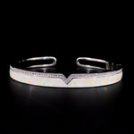 Load image into Gallery viewer, MOP V Shape Silver Bracelet

