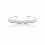 Load image into Gallery viewer, Elegant White Enamel Inlay Cuff Bracelet
