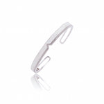 Load image into Gallery viewer, Elegant White Enamel Inlay Cuff Bracelet
