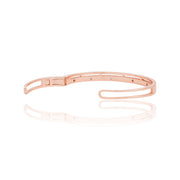 Rose Gold Zircon Accent Dual Band Cuff