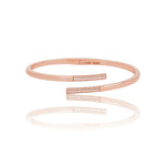 Load image into Gallery viewer, Minimal Rose Gold Open Bar Cuff
