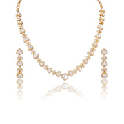 Contemporary Triangle-Cut Kundan Necklace Set