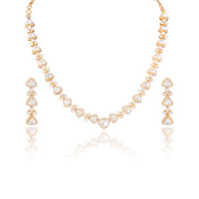 Contemporary Triangle-Cut Kundan Necklace Set