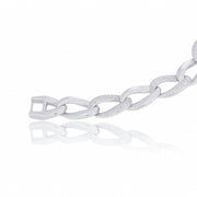 Sparkling Silver Link Chain Bracelet