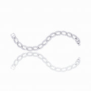 Sparkling Silver Link Chain Bracelet