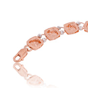 Rose Gold Princess Cut Square Bracelet