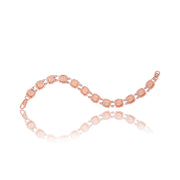 Rose Gold Princess Cut Square Bracelet