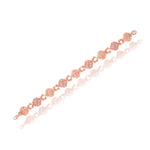 Load image into Gallery viewer, Rose Gold Floral Disc Bracelet

