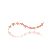Rose Gold Floral Disc Bracelet