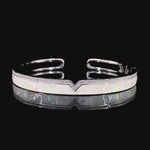 Load and play video in Gallery viewer, MOP V Shape Silver Bracelet
